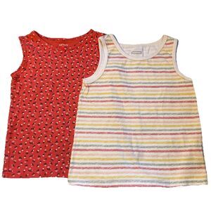 2-Girls 5t Summer Tank T-shirts Carters Garanimals GUC